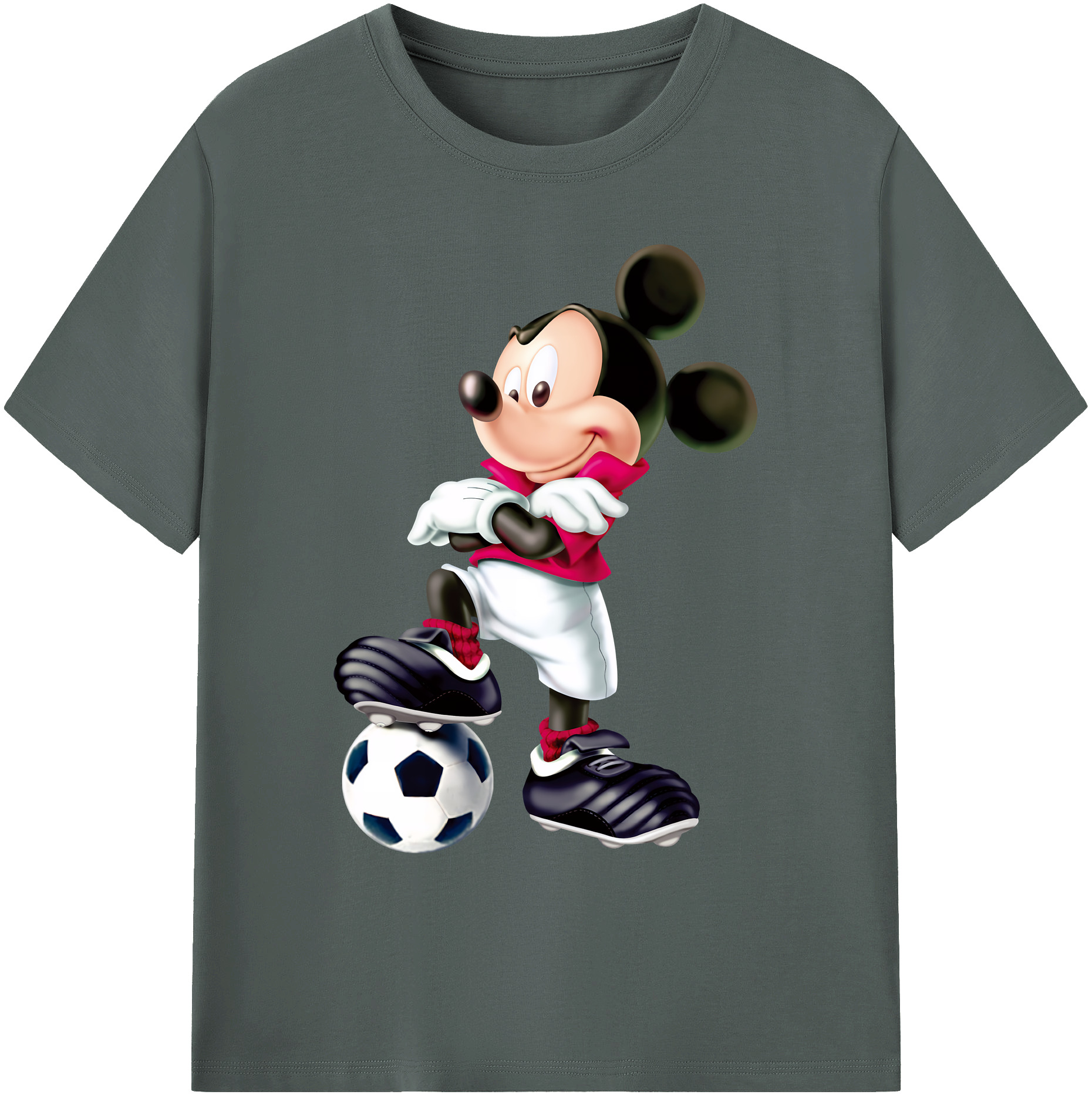 ミッキーマウス Mickey Mouse 綿100％ メンズ半袖Tシャツ｜肌触りやわらか＆通気性